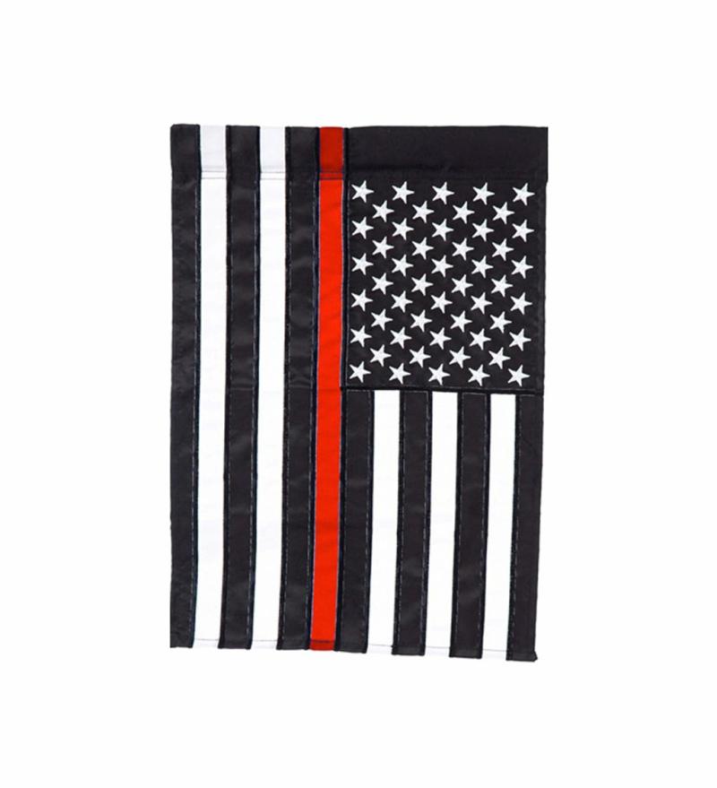 Celebration & Occasion Flags |   Thin Red Line Garden Applique Flag, 12.5"W x 18"H x 0.19"D Celebration & Occasion Flags Celebration & Occasion Flags