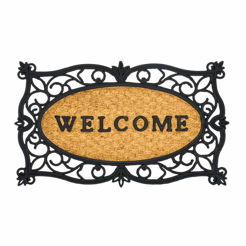 Coir Doormats |   Welcome Coir And Rubber Grate Mat, 0.31"W x 18"H x 29"D Coir Doormats Coir Doormats