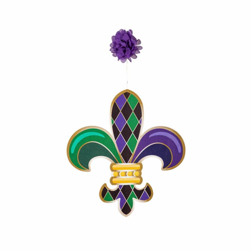 Door Decor & Wreaths |   Fleur De Lis Led Window Décor, 13.5"W x 14.5"H x 0.1"D Door Decor & Wreaths Door Decor & Wreaths