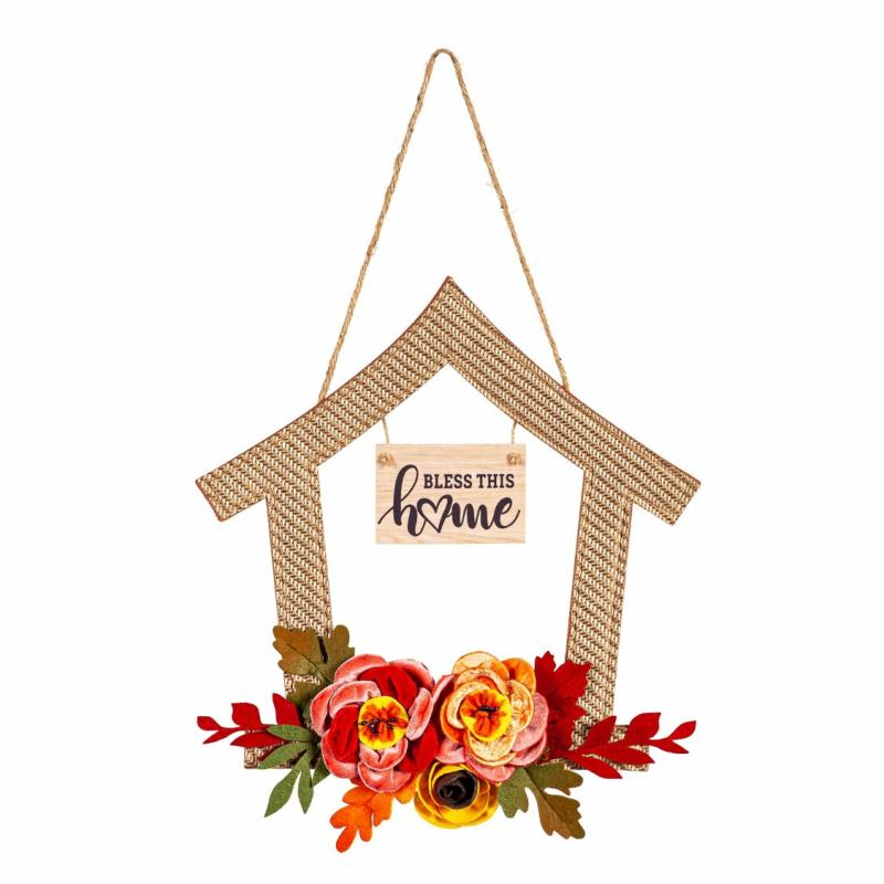 Door Decor & Wreaths |   Bless This Home Birdhouse Door Décor, 14"W x 15"H x 1.25"D Door Decor & Wreaths Door Decor & Wreaths