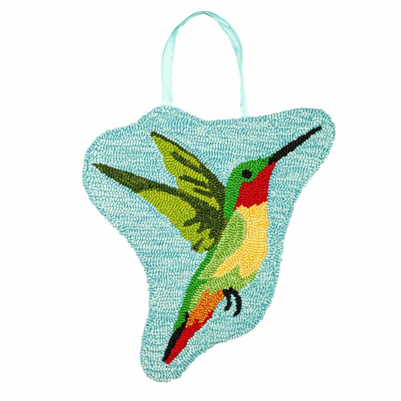 Door Decor & Wreaths |   Hummingbird Hooked Door Décor, 0.5"W x 18"H x 18"D Door Decor & Wreaths Door Decor & Wreaths