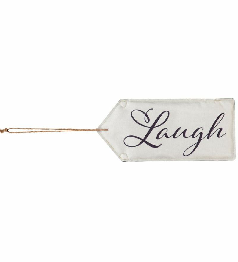 Door Decor & Wreaths |   Laugh Door Tag, 0.25"W x 18"H x 8"D Door Decor & Wreaths Door Decor & Wreaths