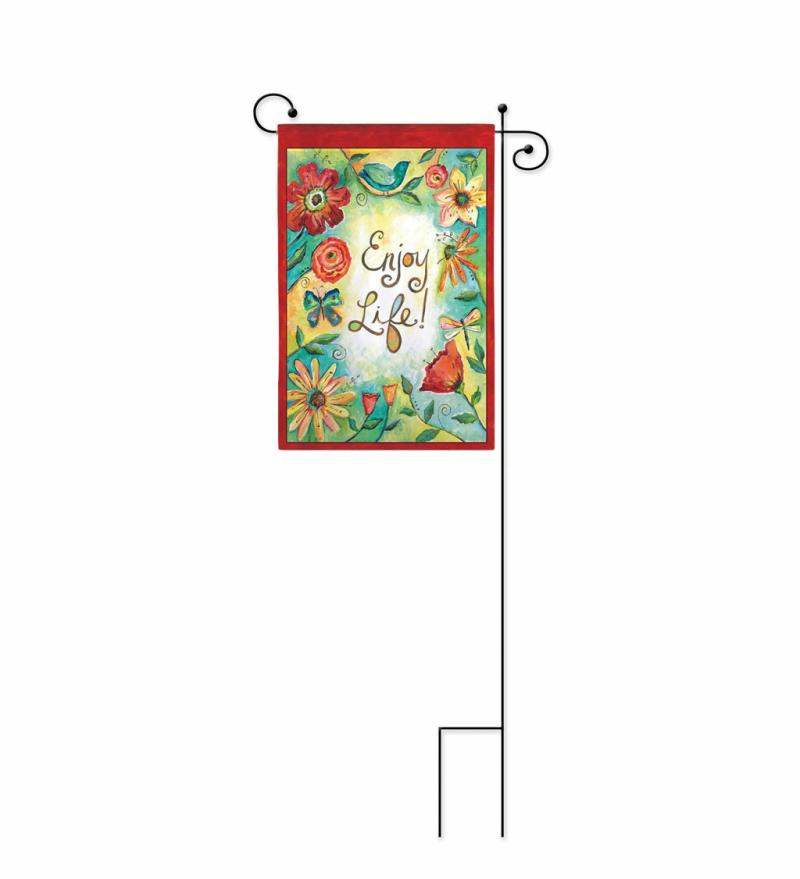 Garden Flag Accessories |   Scroll Garden Flag Stand, 1"W x 40"H x 15"D Garden Flag Accessories Garden Flag Accessories