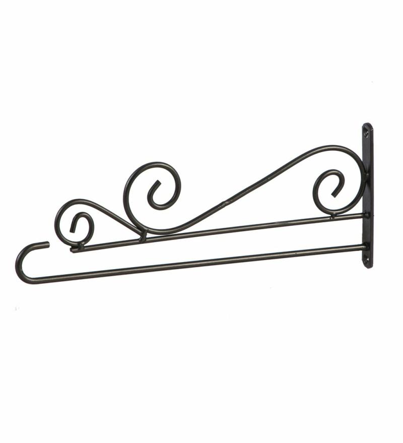 Garden Flag Accessories |   Swirl Wall-Mount Garden Flag Metal Hanger, 1"W x 6.2"H x 15.5"D Garden Flag Accessories Garden Flag Accessories