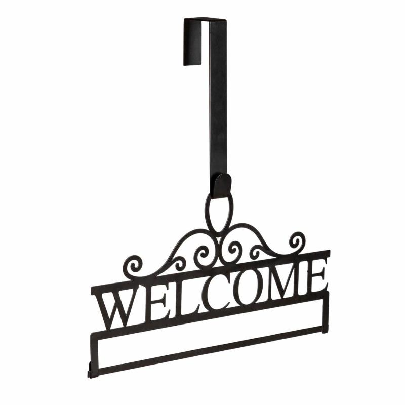 Garden Flag Accessories |   Welcome Garden Flag Over The Door Hanger, 0.1"W x 15.75"H x 14"D Garden Flag Accessories Garden Flag Accessories