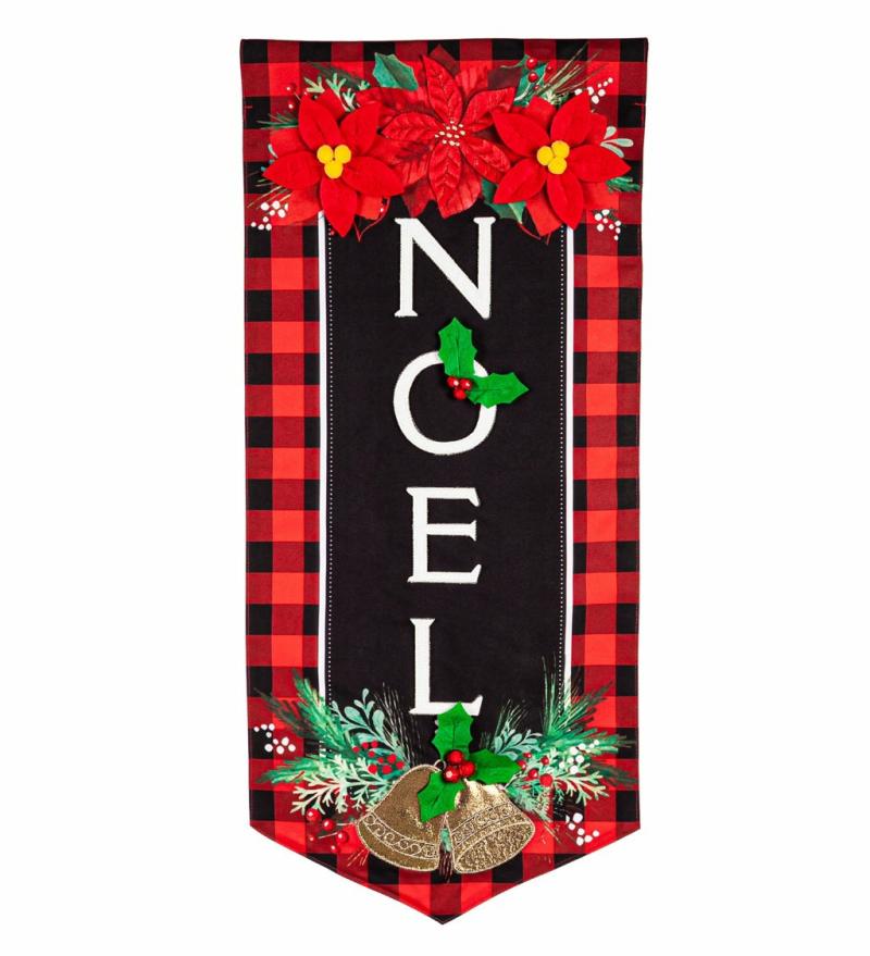 Garden Flags |   Christmas Joy Everlasting Impressions Textile Décor, 12.5"W x 0.13"H x 28"D Garden Flags Garden Flags