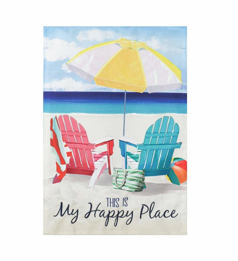 Garden Flags |   Colorful Chairs Garden Linen Flag, 0.2"W x 18"H x 12.5"D Garden Flags Garden Flags