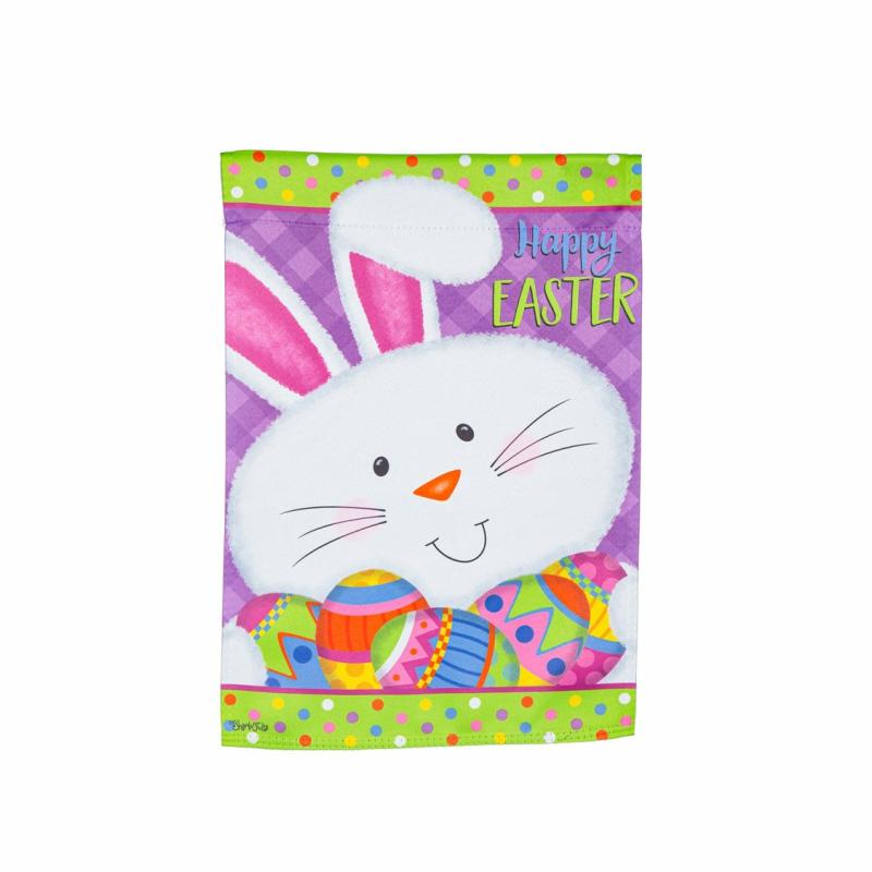 Garden Flags |   Easter Bunny Suede Garden Flag, 0.02"W x 18"H x 12.5"D Celebration & Occasion Flags Celebration & Occasion Flags