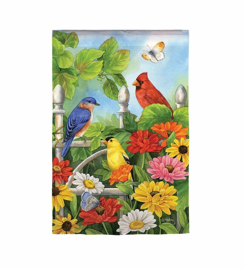 Garden Flags |   Jewels Of Summer Garden Suede Flag, 12.5"W x 0.02"H x 18"D Garden Flags Garden Flags