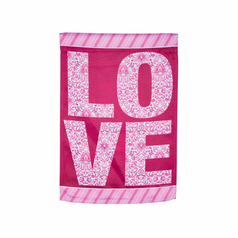 Garden Flags |   Love Suede Garden Flag, 0.02"W x 18"H x 12.5"D Garden Flags Garden Flags