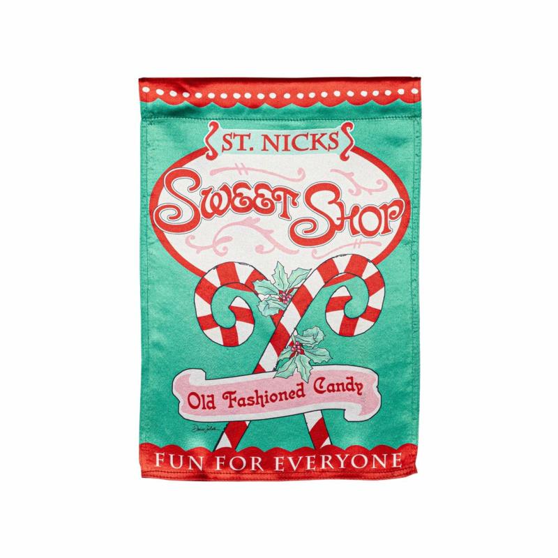 Garden Flags |   Sweet Shop Christmas Lustre Garden Flag, 0.05"W x 18"H x 13"D Garden Flags Garden Flags