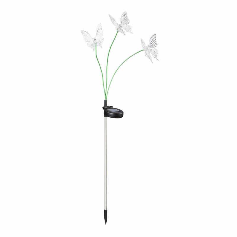 Garden Stakes |   Butterfly Solar Garden Stake, 3.93"W x 9.05"H x 35.03"D Garden Decor Garden Stakes