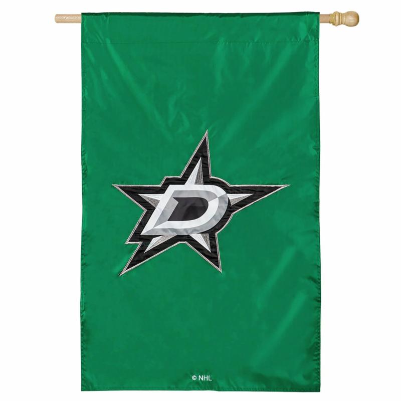 House Flags |   Dallas Stars Applique House Flag, 44"W x 0.1"H x 28"D House & Garden Flags House Flags