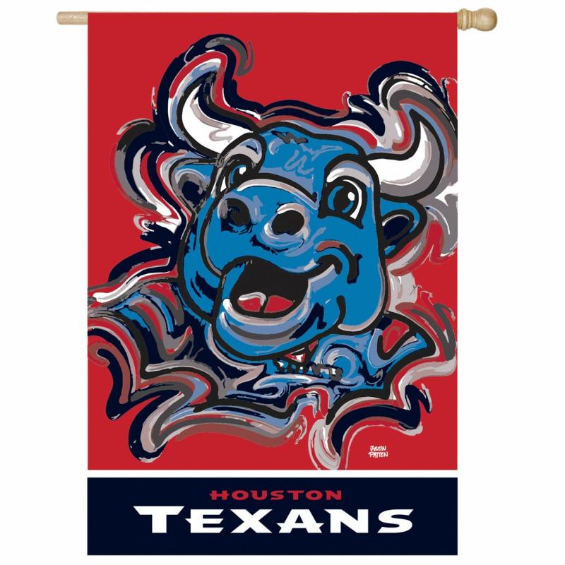 House Flags |   Houston Texans Justin Patten Suede House Flag, 0.2"W x 43"H x 29"D House & Garden Flags House Flags