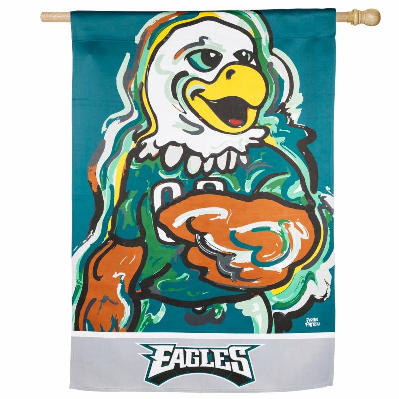 House Flags |   Philadelphia Eagles Justin Patten Suede House Flag, 0.2"W x 43"H x 29"D House & Garden Flags House Flags