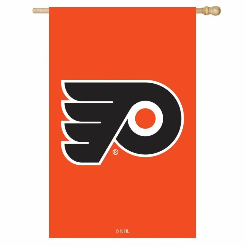 House Flags |   Philadelphia Flyers Applique House Flag, 44"W x 0.1"H x 28"D House & Garden Flags House Flags