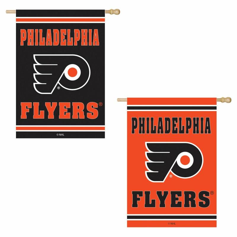 House Flags |   Philadelphia Flyers Embossed Suede House Flag, 0.2"W x 44"H x 28"D House & Garden Flags House Flags