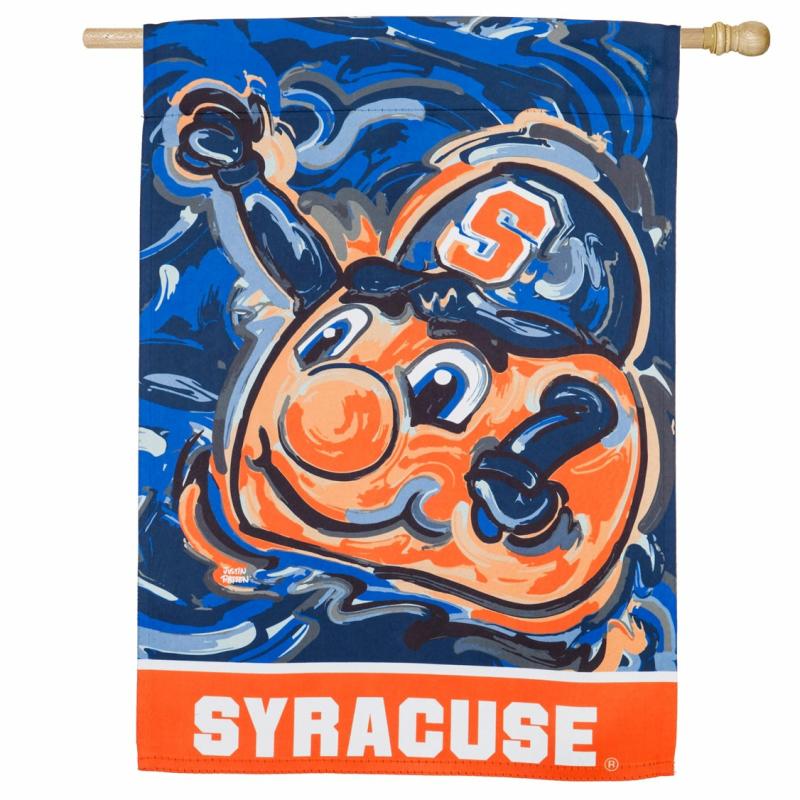 House Flags |   Syracuse University Justin Patten Suede House Flag, 0.2"W x 43"H x 29"D House & Garden Flags House Flags