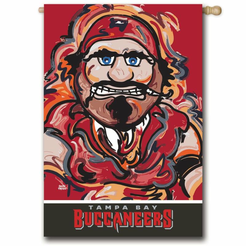 House Flags |   Tampa Bay Buccaneers Justin Patten Suede House Flag, 12.5"W x 0.2"H x 18"D House & Garden Flags House Flags