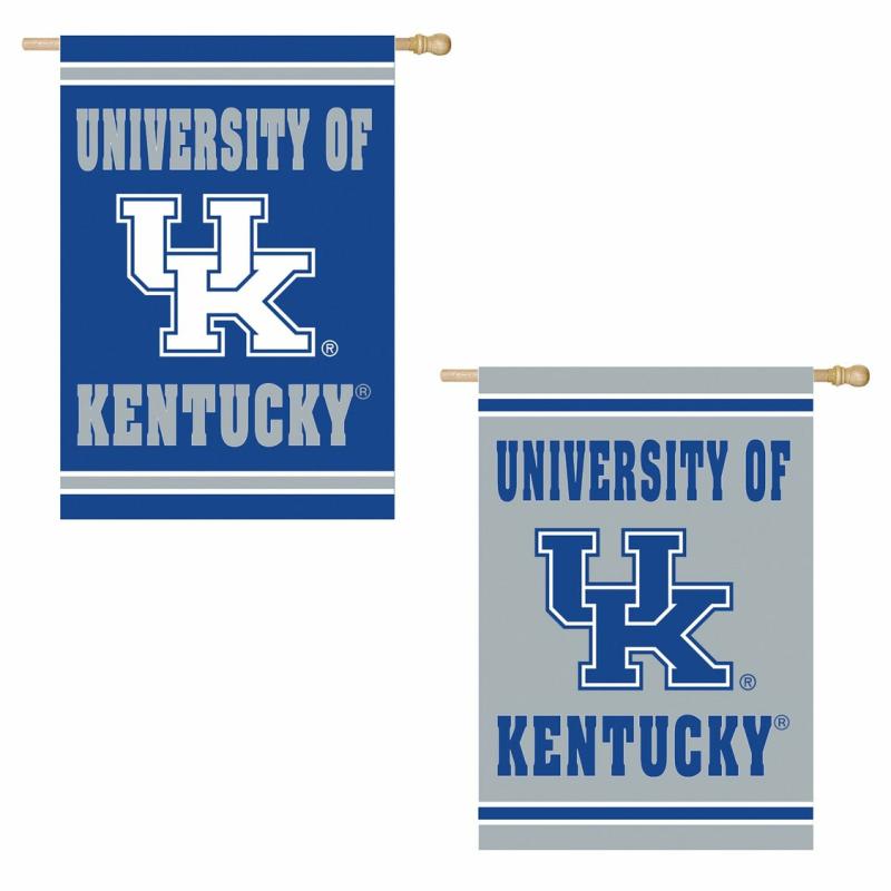 House Flags |   University Of Kentucky Embossed Suede House Flag, 0.2"W x 44"H x 28"D House & Garden Flags House Flags