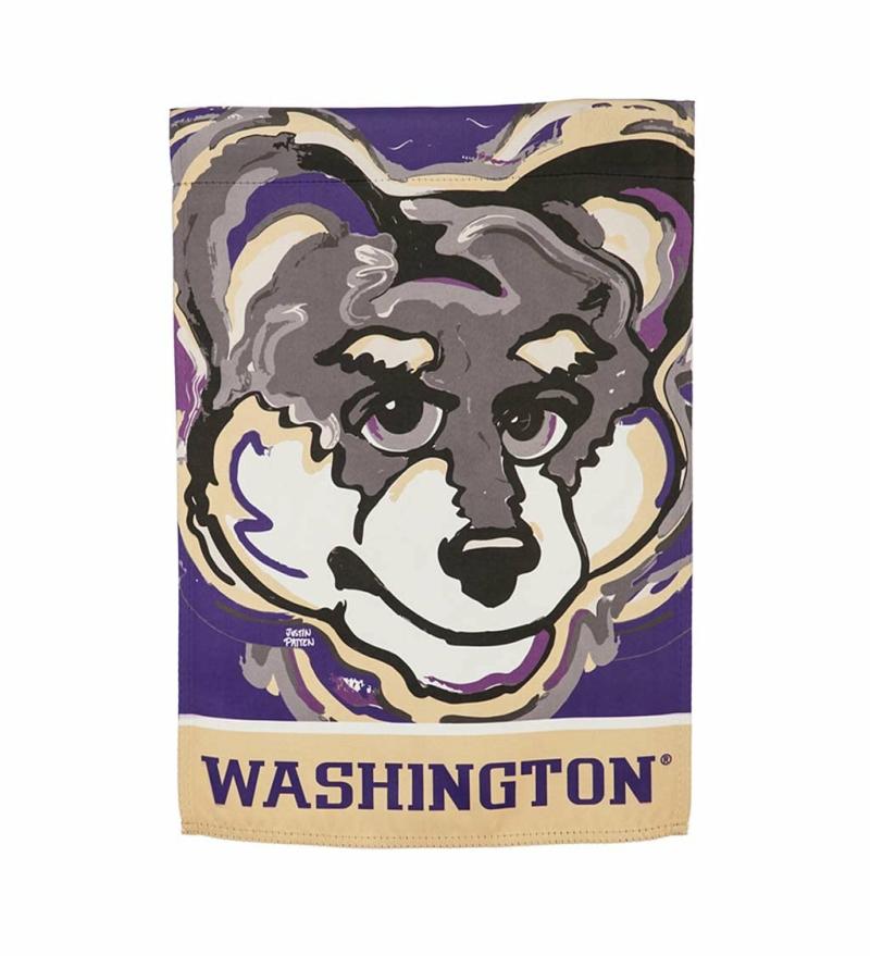 House Flags |   University Of Washington Suede House Flag Justin Patten, 0.2"W x 43"H x 29"D House & Garden Flags House Flags