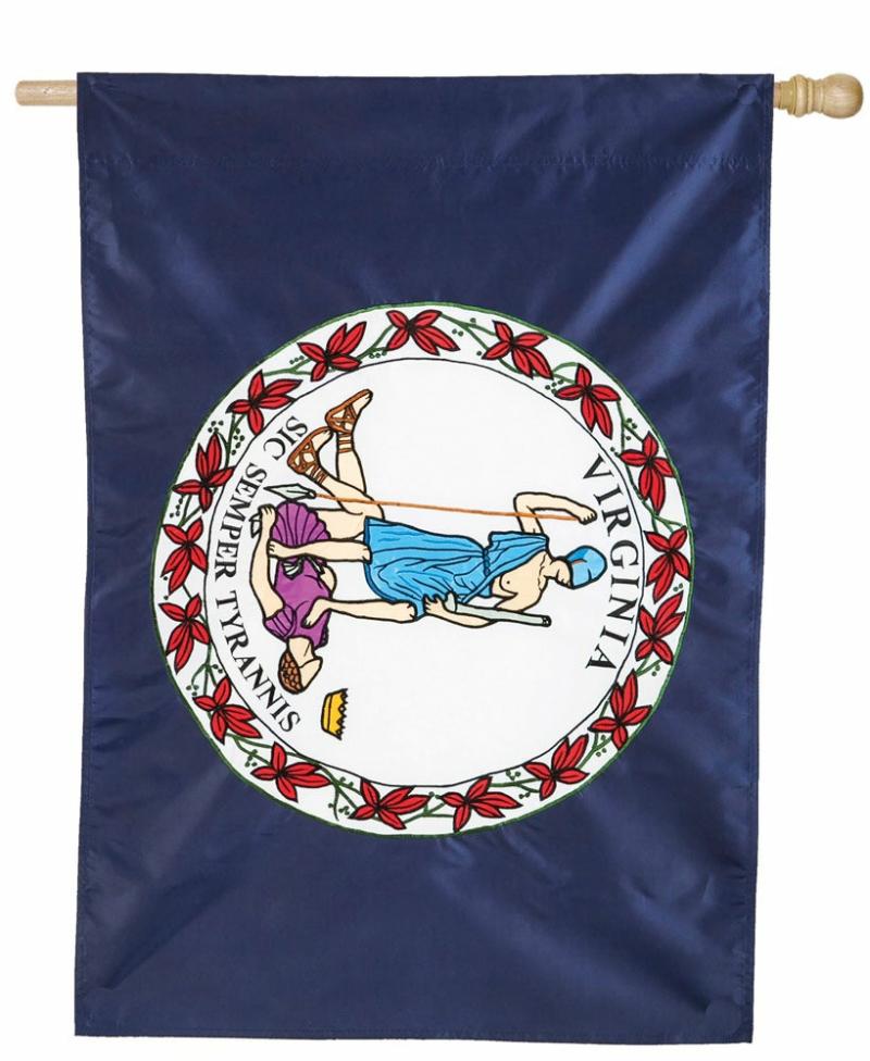 House Flags |   Virginia State Applique House Flag, 0.1"W x 44"H x 28"D House & Garden Flags House Flags