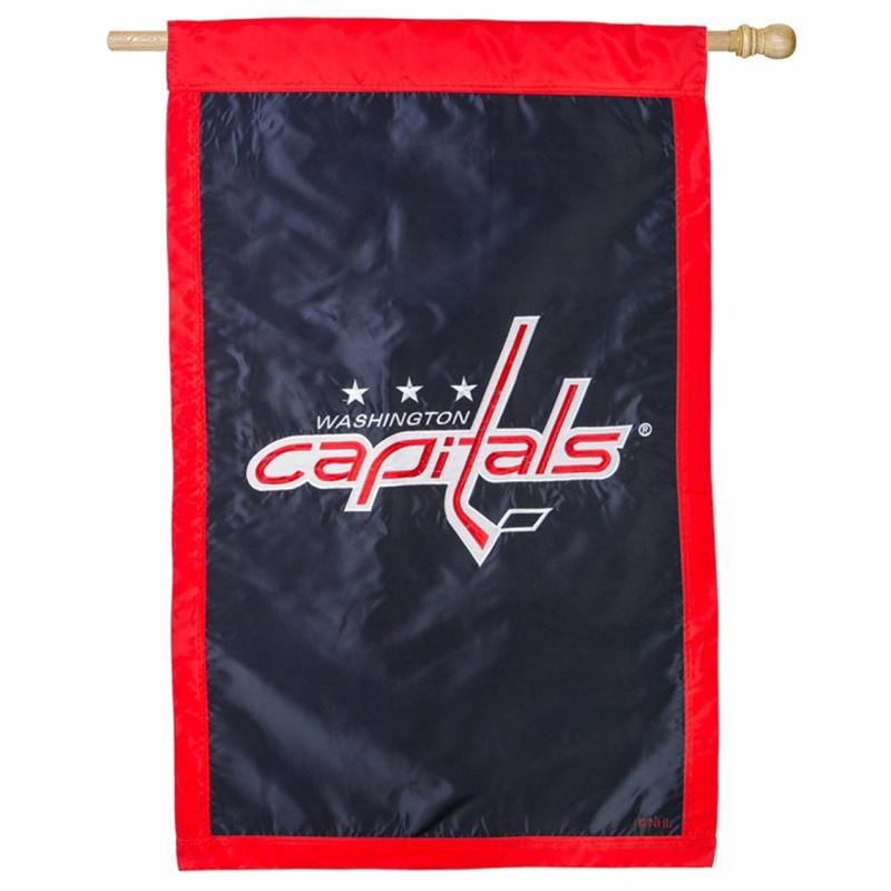 House Flags |   Washington Capitals Applique House Flag, 0.5"W x 44"H x 28"D House & Garden Flags House Flags