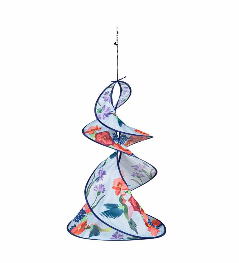 Kinetics & Wind Spinners |   Hummingbird Meadow Twister, 15"W x 29.5"H x 15"D Garden Decor Kinetics & Wind Spinners