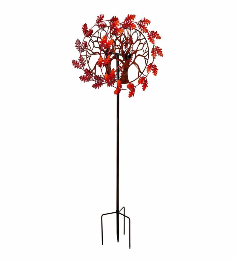 Kinetics & Wind Spinners |   75" Wind Spinner, Maple Tree, 75"W x 14.17"H x 24"D Garden Decor Garden Stakes