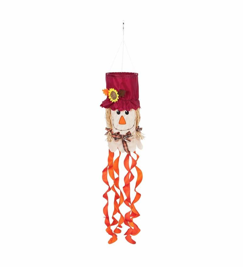 Kinetics & Wind Spinners |   Mrs. Scarecrow 3D Windsock, Garden Decor Kinetics & Wind Spinners