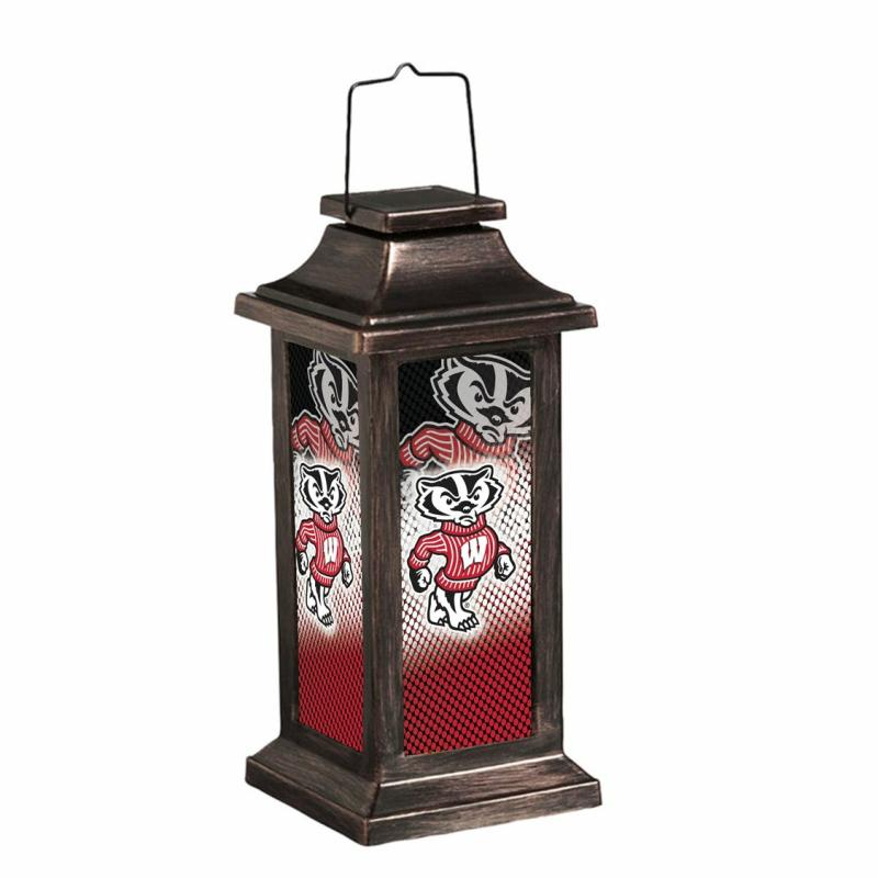 Lanterns & Outdoor Lights |   University Of Wisconsin-Madison Solar Garden Lantern, 10"W x 4.38"H x 4.38"D Lanterns & Outdoor Lights Lanterns & Outdoor Lights