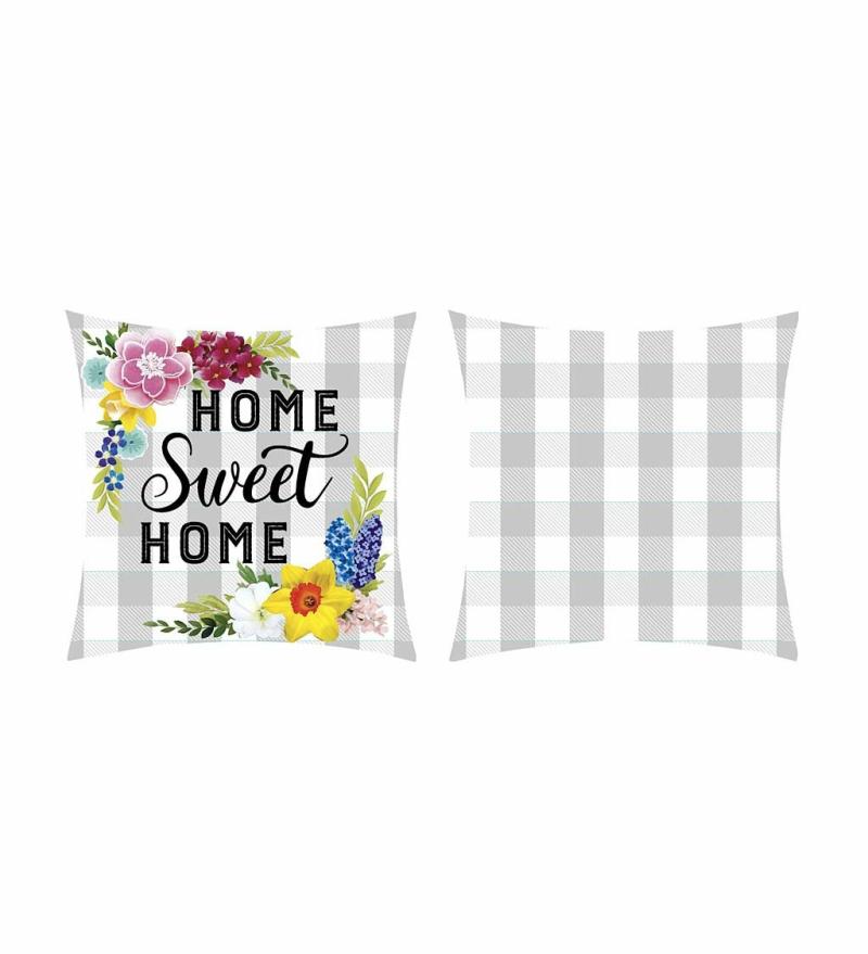 Rugs & Pillows |   Home Sweet Home Plaid Interchangeable Pillow Cover, Home Decor Rugs & Pillows