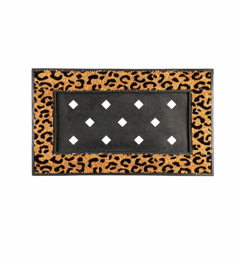 Sassafras Doormats |   Animal Print Coir Sassafras Switch Mat Tray, 0.56"W x 18"H x 30"D Door Mats Sassafras Doormats