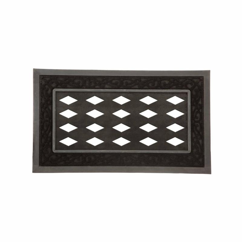 Sassafras Doormats |   Black Scroll Sassafras Switch Mat Tray, 0.2"W x 30"H x 18"D Door Mats Sassafras Doormats