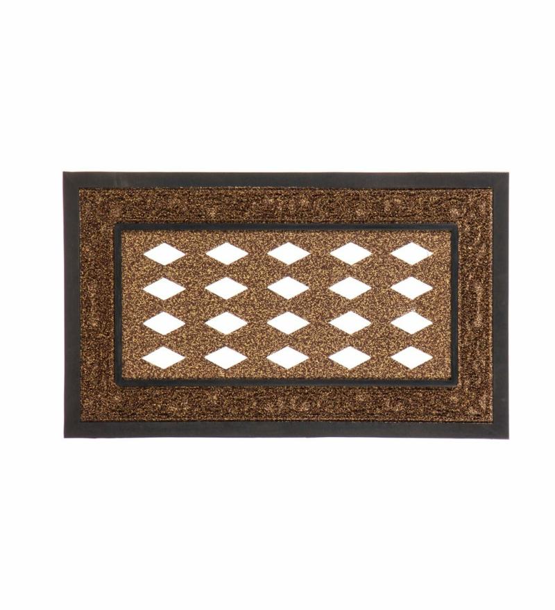 Sassafras Doormats |   Brown Scroll Sassafras Mat Tray, 0.28"W x 30.9"H x 18.5"D Door Mats Sassafras Doormats