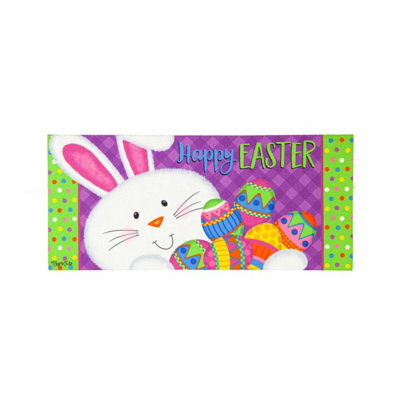 Sassafras Doormats |   Easter Bunny Sassafras Switch Mat, 0.2"W x 10"H x 22"D Door Mats Sassafras Doormats