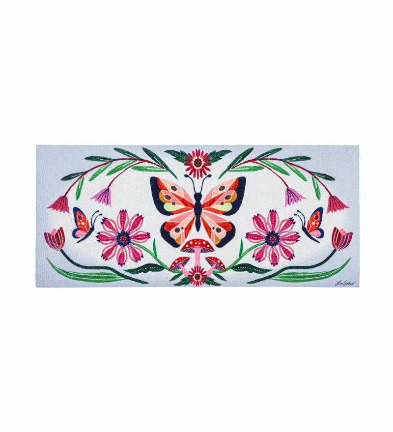 Sassafras Doormats |   Enjoy Life Butterfly Sassafras Switch Mat, 22"W x 10"H x 0.25"D Door Mats Sassafras Doormats