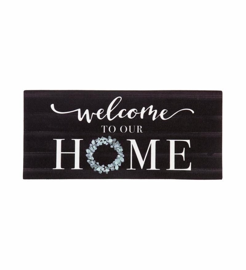 Sassafras Doormats |   Eucalyptus Welcome Sassafras Switch Mat, 22"W x 10"H x 0.25"D Door Mats Sassafras Doormats