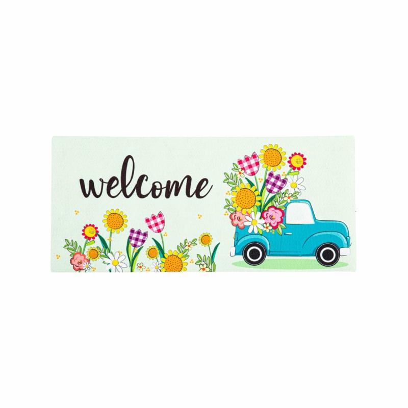 Sassafras Doormats |   Flower Truck Sassafras Switch Mat, 22"W x 10"H x 0.25"D Door Mats Sassafras Doormats