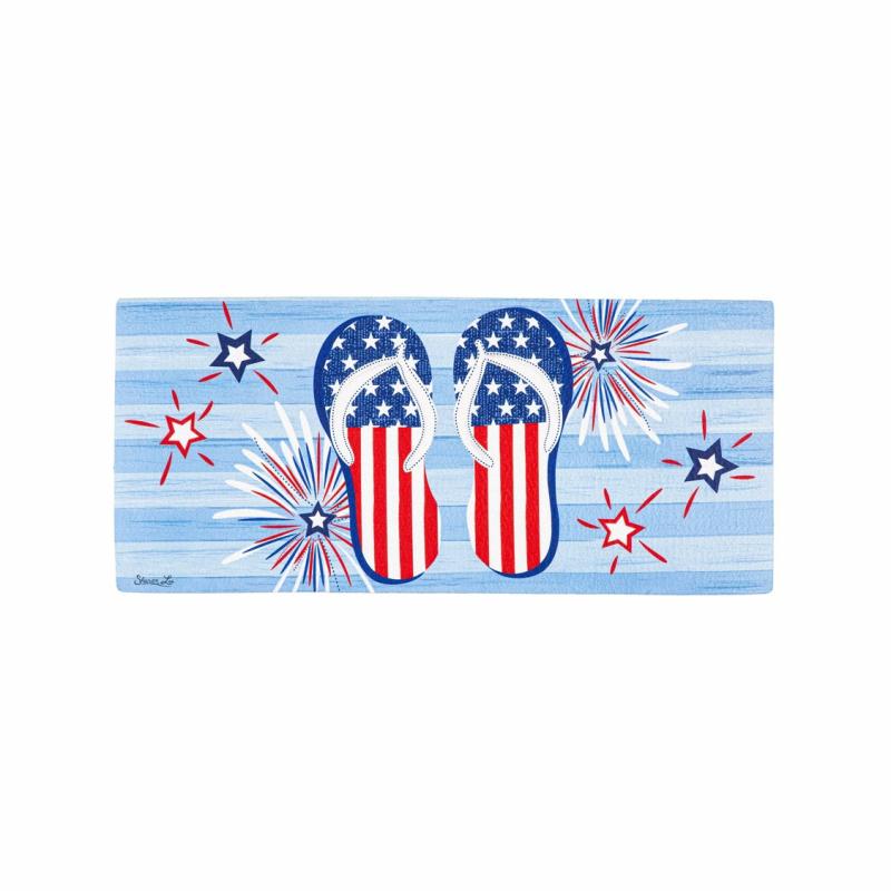 Sassafras Doormats |   Freedom Flip Flops Sassafras Switch Mat, 22"W x 10"H x 0.25"D Door Mats Sassafras Doormats