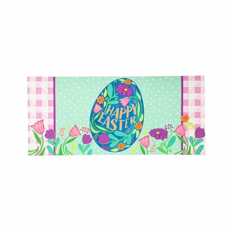 Sassafras Doormats |   Happy Easter Sassafras Switch Mat, 0.2"W x 10"H x 22"D Door Mats Sassafras Doormats