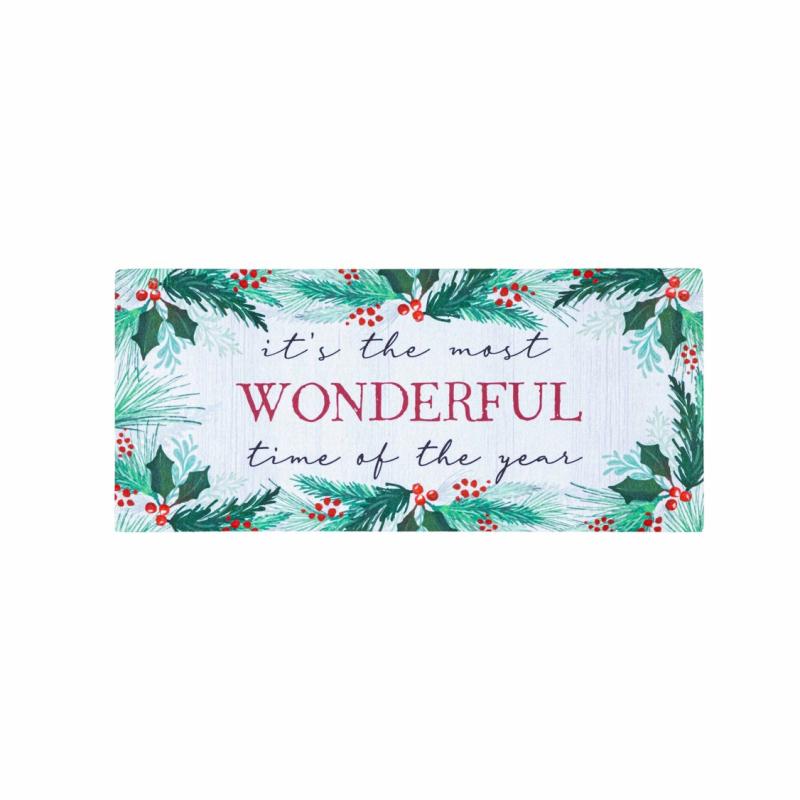 Sassafras Doormats |   Holiday Homestead Sassafras Mat, 22"W x 10"H x 0.2"D Door Mats Sassafras Doormats