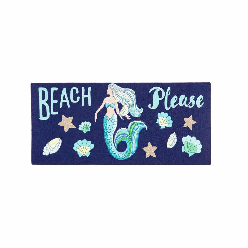 Sassafras Doormats |   Mermaid Beach Sassafras Switch Mat, 22"W x 10"H x 0.25"D Door Mats Sassafras Doormats