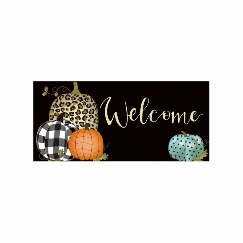 Sassafras Doormats |   Mixed Print Pumpkins Sassafras Switch Mat, 22"W x 10"H x 0.25"D Door Mats Sassafras Doormats