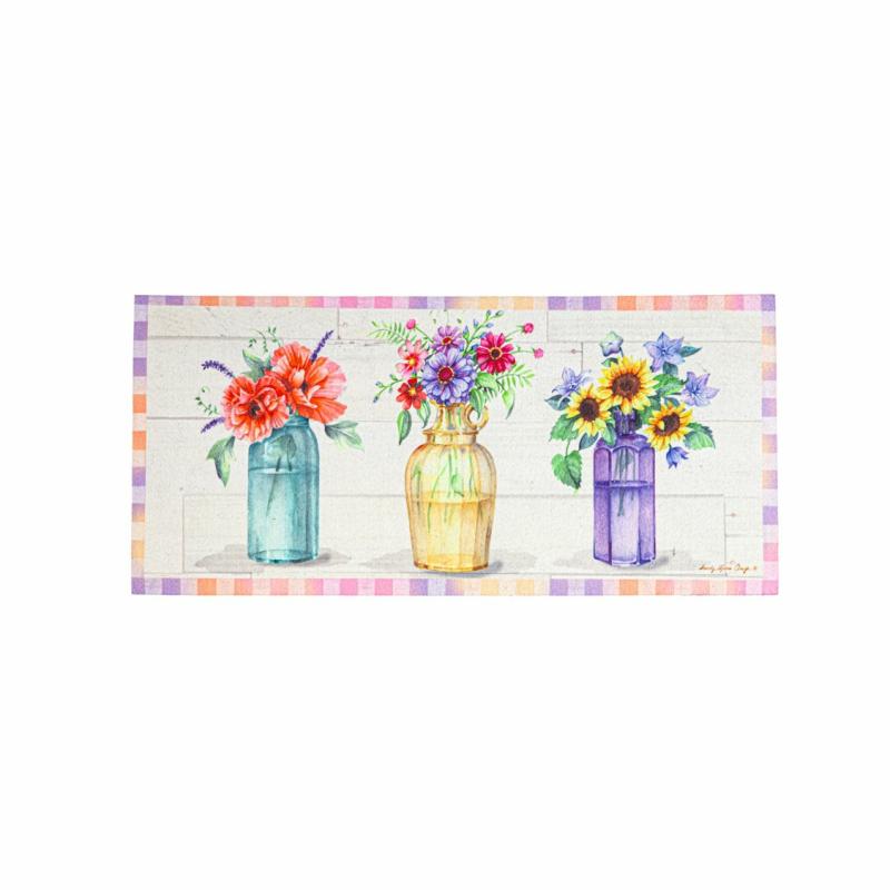 Sassafras Doormats |   Patchwork Garden Switch Sassafras Switch Mat, 22"W x 10"H x 0.2"D Door Mats Sassafras Doormats