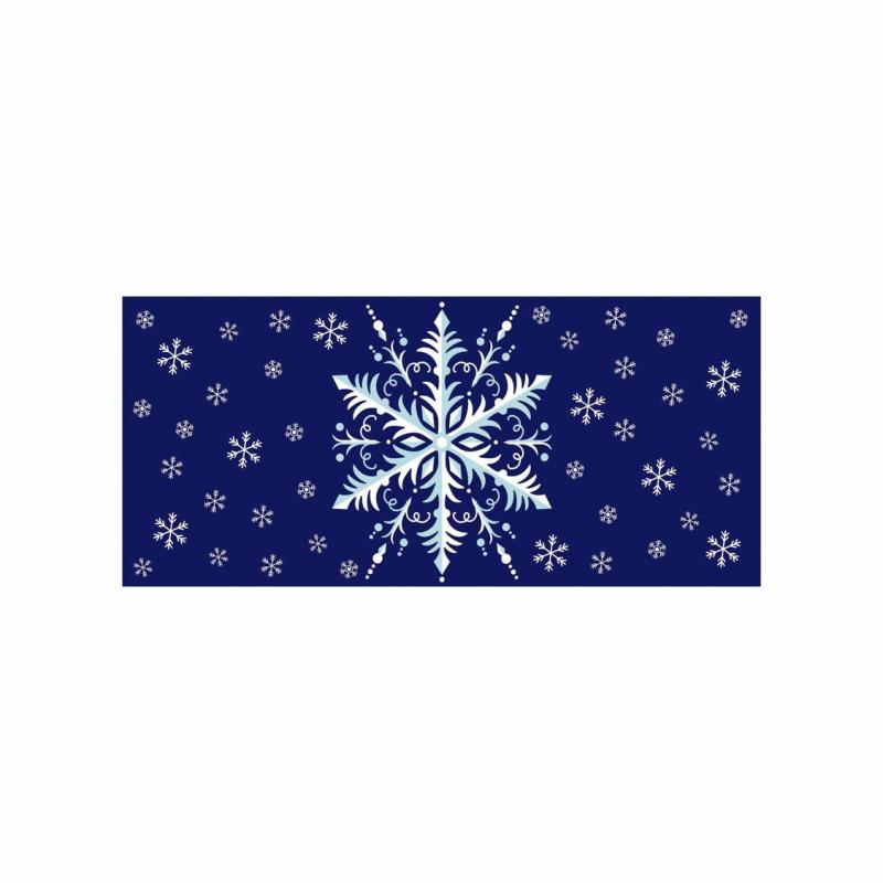 Sassafras Doormats |   Snowflake Sassafras Mat, 22"W x 10"H x 0.25"D Door Mats Sassafras Doormats