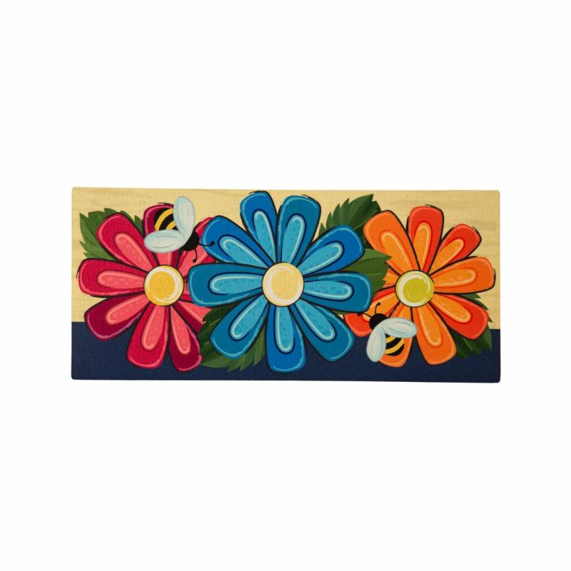 Sassafras Doormats |   Spring Floral Sassafras Switch Mat, 0.2"W x 10"H x 22"D Door Mats Sassafras Doormats