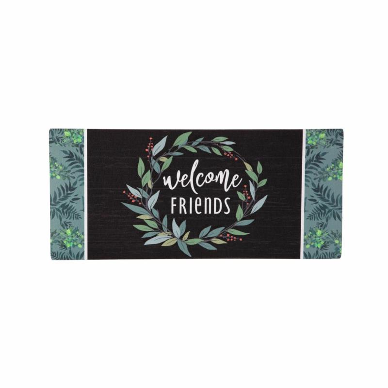 Sassafras Doormats |   Welcome Friends Sassafras Switch Mat, 22"W x 10"H x 0.25"D Door Mats Sassafras Doormats