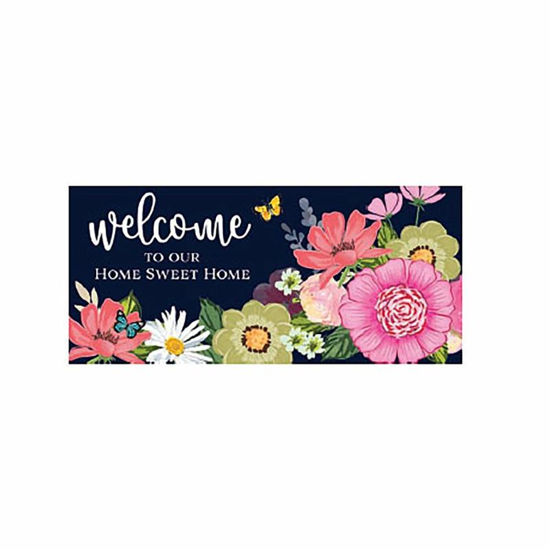 Sassafras Doormats |   Welcome To Our Home Sweet Home Sassafras Switch Mat, 22"W x 10"H x 0.25"D Door Mats Sassafras Doormats