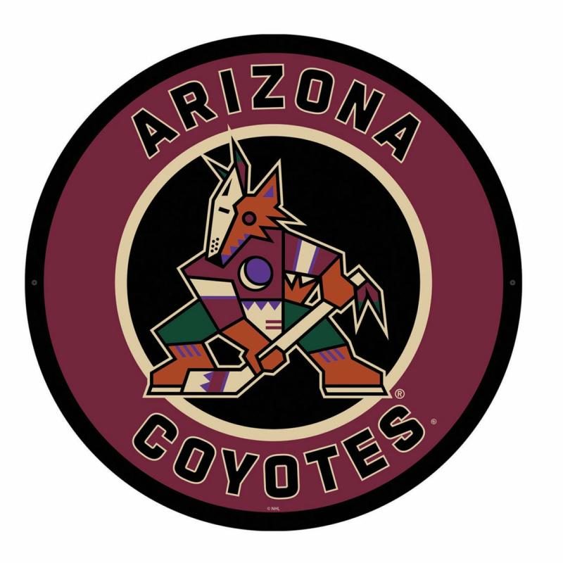 Wall Art |   Arizona Coyotes Led Round Wall Décor, 23"W x 0.38"H x 23"D Home Decor Wall Art